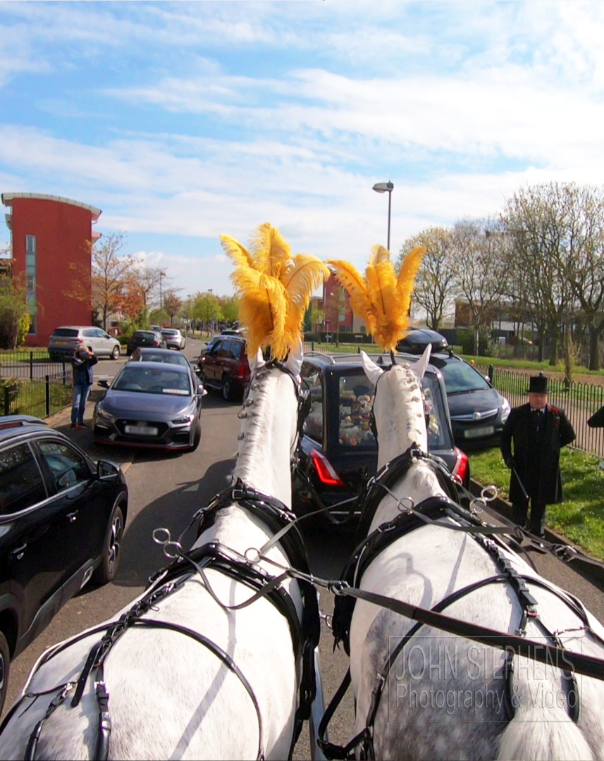 horse drawn funeral carriage w drf castle vale erdignton jspv